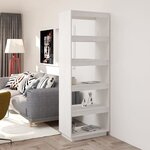 vidaXL Bibliothèque/Séparateur de pièce Blanc 60x35x167 cm Pin massif