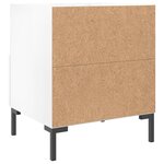 vidaXL Tables de chevet 2 Pièces blanc brillant 40x35x47 5 cm