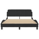 vidaXL Cadre de lit sans matelas noir 140x200 cm velours