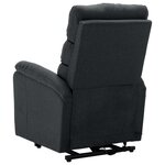 vidaXL Fauteuil Gris foncé Tissu