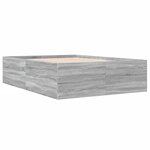 vidaXL Cadre de lit sans matelas sonoma gris 140x200 cm