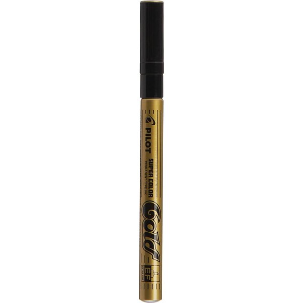 Marqueur permanent Super Color Pointe extra fine Or x 12 PILOT