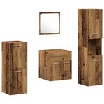 vidaXL Ensemble de meubles de salle de bain 4 pièces en vieux bois