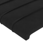 vidaXL Tête de lit à LED Noir 80x5x78/88 cm Velours
