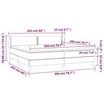 vidaXL Sommier à lattes de lit avec matelas Bleu 200x200 cm Tissu