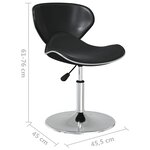 vidaXL Chaises à manger lot de 2 noir similicuir