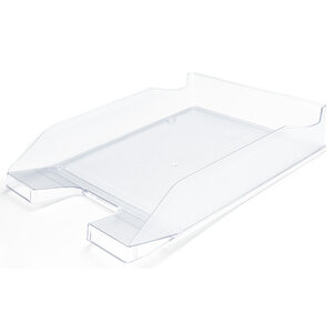 Q-connect corbeille à courrier empilable - PP documents - A4+ - Transparent