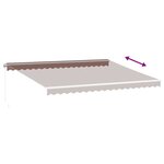 vidaXL Auvent manuel rétractable marron 450x300 cm