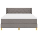 Lit à ressort vidaXL avec matelas taupe 160x200 cm Tissu