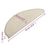 vidaXL Tapis d'escalier auto-adhésifs 15 Pièces Argenté 65x21x4 cm
