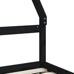 vidaXL Cadre de lit enfant tiroirs noir 80x200 cm bois de pin massif