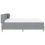 Lit Box Spring vidaXL avec Matelas en Gris Clair  180x200 cm  Tissu