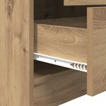 vidaXL Bureau avec rangement Chêne artisanal Bois d'ingénierie