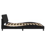 vidaXL Cadre de lit avec LED sans matelas noir 180x200 cm velours