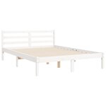 vidaXL Cadre de lit avec tête de lit blanc 120x200 cm bois massif