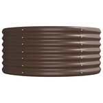 vidaXL Lit surélevé de jardin Acier enduit de poudre marron
