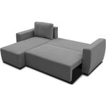 Canapé d'angle convertible réversible 3-4 places - PHARELL - anthracite - Coffre de rangement - 224 x 155 x 85 cm