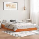 vidaXL Cadre de lit sans matelas cire marron 120x200cm bois pin massif