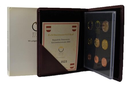 Coffret série euro BE Autriche 2002