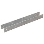 vidaXL Piquets de clôture 6 Pièces Argenté 7x6x60 cm Acier galvanisé
