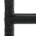 vidaXL Tabourets de bar avec coussins lot de 4 noir résine tressée