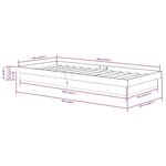 vidaXL Cadre de lit sans matelas blanc bois massif 100x200 cm