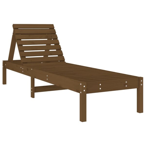 vidaXL Chaise longue marron miel 199 5x60x74 cm bois massif de pin