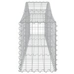 vidaXL Paniers à gabions arqués 13 Pièces 200x30x40/60 cm Fer galvanisé