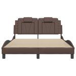 vidaXL Cadre de lit avec tête de lit Marron 140x190 cm Similicuir