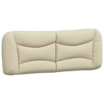 vidaXL Lit avec matelas crème 180x200 cm tissu