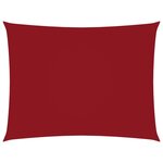 vidaXL Voile de parasol Tissu Oxford rectangulaire 3x4 5 m Rouge