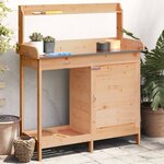 vidaXL Table de rempotage avec armoire marron bois massif de sapin