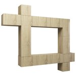 vidaXL Ensemble de meubles TV 9 Pièces Chêne sonoma Bois d'ingénierie