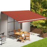 vidaXL Tissu de remplacement pour auvent Orange et marron 6x3 5 m