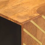 vidaXL Meuble TV marron et noir 105x33 5x46 cm bois massif manguier