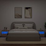 vidaXL Tables de chevet et lumières LED 2 Pièces chêne sonoma 50x40x45 cm