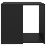 vidaXL Table d'appoint noir 50x50x45 cm bois d'ingénierie