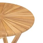 vidaXL Table pliable de jardin Ø 60 cm Bois de teck solide