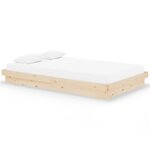 vidaXL Cadre de lit Bois massif 120x200 cm