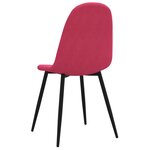 vidaXL Chaises à manger lot de 6 rouge bordeaux velours