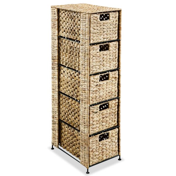 vidaXL Unité de rangement avec 5 paniers 25 5x37x100 cm Jacinthe d'eau