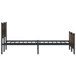 vidaXL Cadre de lit en métal sans matelas chêne fumé 200x200 cm