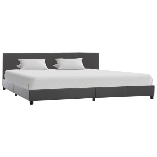 vidaXL Cadre de lit Gris Similicuir 180x200 cm