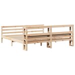 vidaXL Cadre de lit avec tête de lit 200x200 cm Bois de pin massif