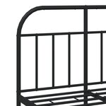 vidaXL Cadre de lit métal sans matelas avec tête de lit noir 120x200cm