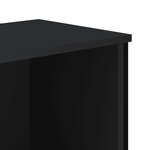 vidaXL Bibliothèque noir 80x31x137 5 cm bois d'ingénierie