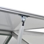 vidaXL Serre renforcée en aluminium avec cadre de base 4 6 m²