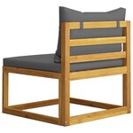 vidaXL Salon de jardin 9 Pièces avec coussin Bois d'acacia solide