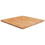 vidaXL Dessus de table carré Marron clair70x70x2 5cm Bois chêne traité