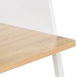 vidaXL Bureau Blanc et chêne 90x60x88 cm